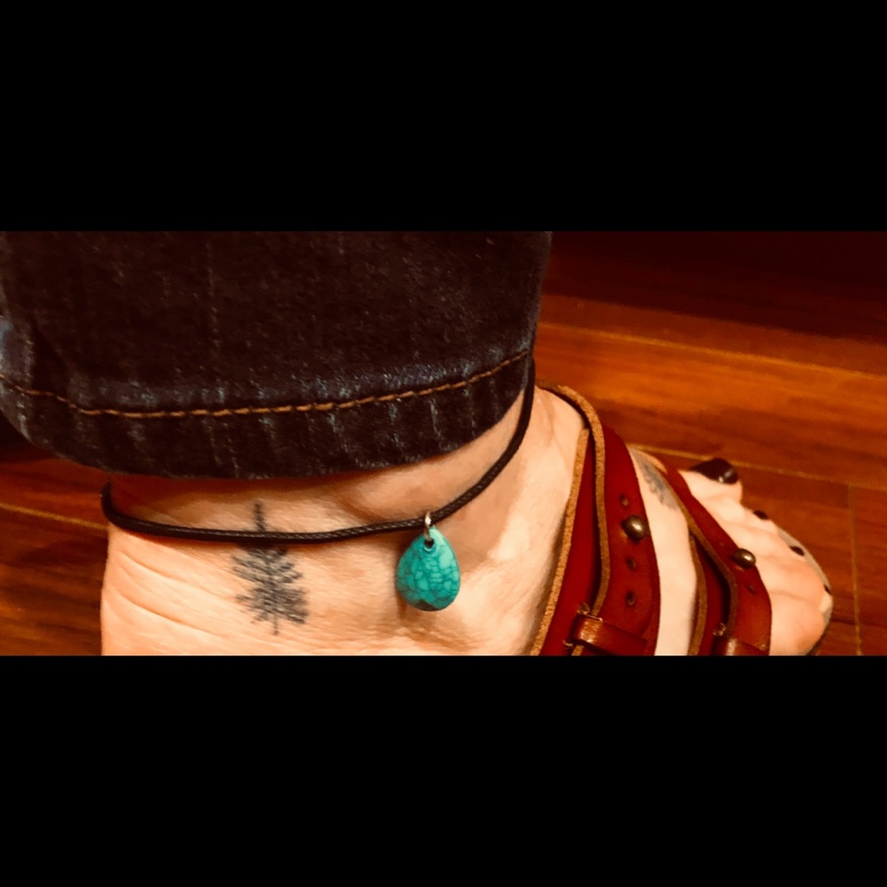 Blue Pendant Ankle Bracelet